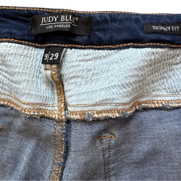 Judy Blue Women 9/29 Jeans Skinny Fit Style JB8469 Distressed Moto Denim Grunge - Picture 14 of 16